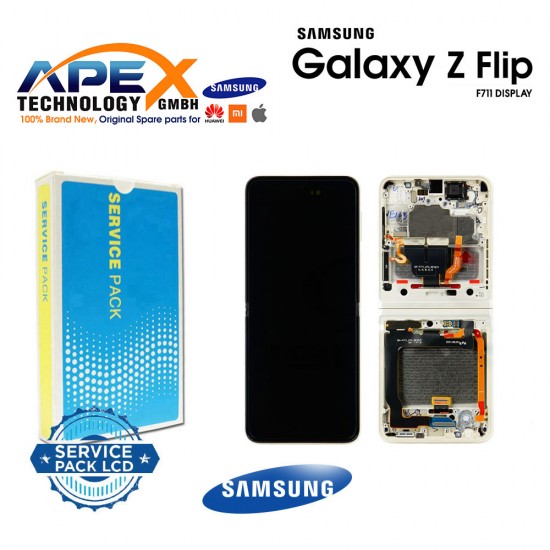 Samsung Galaxy Z Flip 3 5G 2021 (SM-F711 With Camera) Display module LCD / Screen + Touch Cream Inner GH82-26273B OR GH82-26274B