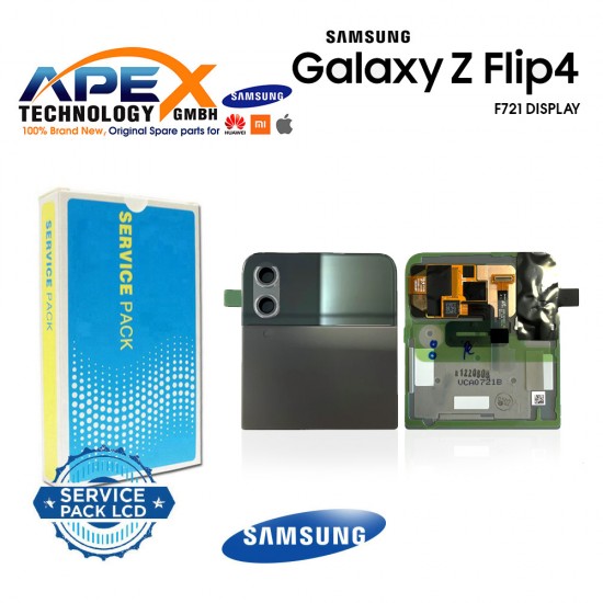 Samsung Galaxy Z Flip 4 5G 2022 (SM-F721) Display module LCD / Screen + Touch Black GH82-29440E OR GH82-29441E 