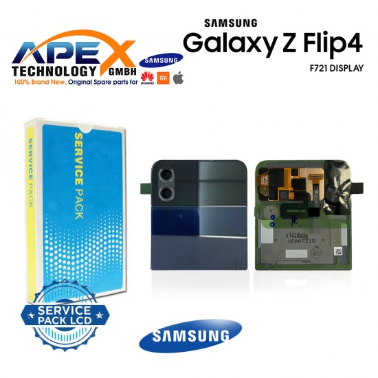 Samsung Galaxy Z Flip 4 5G 2022 (SM-F721) Display module LCD / Screen + Touch Blue GH82-29440D OR GH82-29441D
