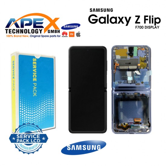 Samsung Galaxy Z Flip (SM-F700F) Display module LCD / Screen + Touch mirror Purple GH82-22215B