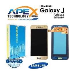 Samsung SM-J200 Galaxy J2 Display module LCD / Screen + Touch - Gold - GH97-17940B