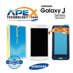 Samsung SM-J200 Galaxy J2 Display module LCD / Screen + Touch - White - GH97-17940A