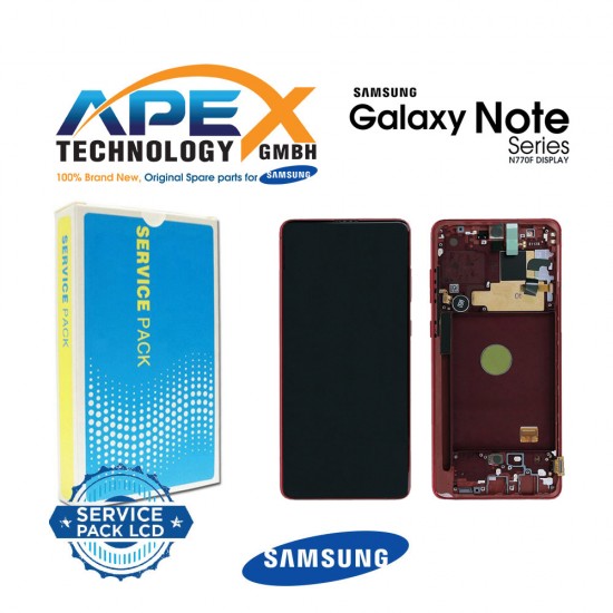 Samsung Galaxy SM-N770 (NOTE 10 Lite 2020) AURA RED Display module LCD / Screen + Touch - GH82-22055C OR GH82-22193C OR GH82-22194C OR GH82-22192C