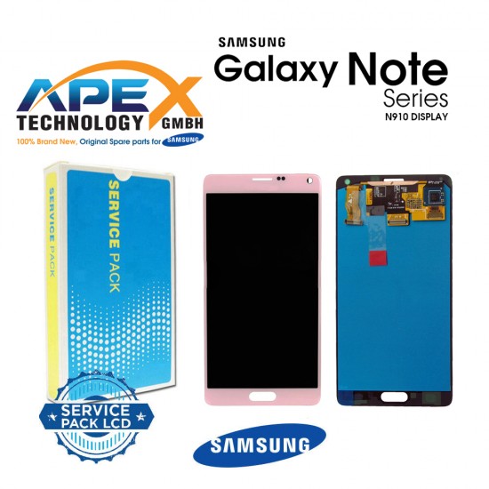 Samsung Galaxy Note 4 (SM-N910F) Display module LCD / Screen + Touch Pink GH97-16565D