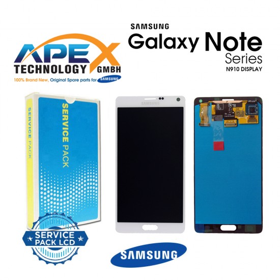 Samsung Galaxy Note 4 (SM-N910F) Display module LCD / Screen + Touch White GH97-16565A