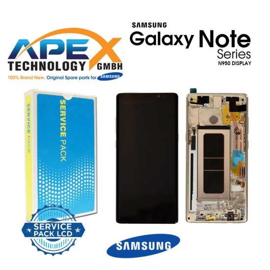 Samsung Galaxy Note 8 (SM-N950F) Display module LCD / Screen + Touch Gold GH97-21065D OR GH97-21066D