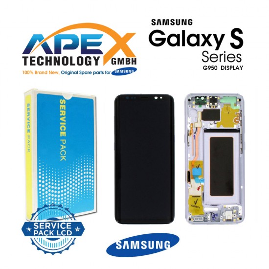 Samsung Galaxy S8 (SM-G950F) Display module LCD / Screen + Touch Violet GH97-20457C OR GH97-20458C OR GH97-20473C OR GH97-20629C