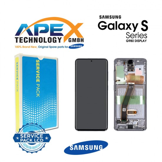 Samsung Galaxy SM-G980/G981 (S20 4G/5G 2020) GRAY (WITH CAMERA) Display module LCD / Screen + Touch - Grey - GH82-22131A OR GH82-22123A