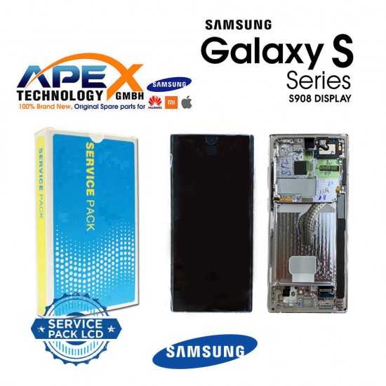 Samsung Galaxy SM-S908 (S22 Ultra 2022) GRAPHITE / SKY BLUE / RED LCD + BTRY Display module LCD / Screen GH82-27487E