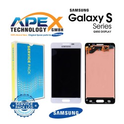 Samsung Galaxy Alpha (G850F) Display module LCD / Screen + Touch White GH97-16386D