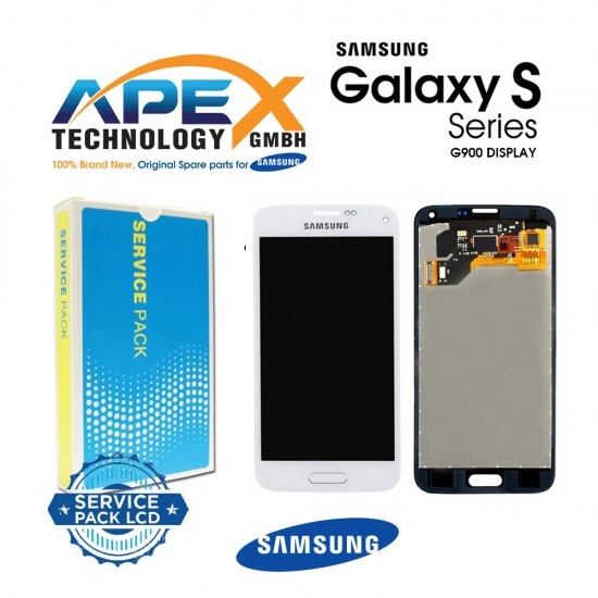 Samsung Galaxy S5 (SM-G900F) Display module LCD / Screen + Touch White GH97-15959A