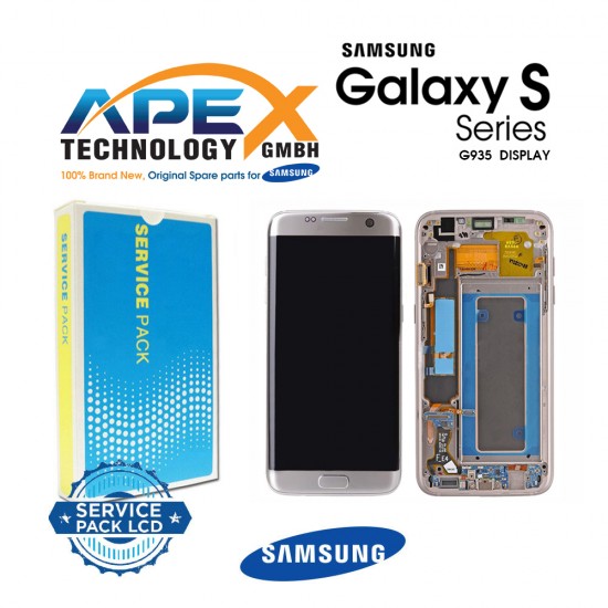 Samsung Galaxy S7 Edge (SM-G935F) Display module LCD / Screen + Touch + Battery Silver GH82-13389A
