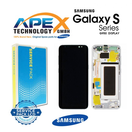 Samsung Galaxy SM-G950 (S8 2017) SILVER Display module LCD / Screen + Touch GH97 -20457B OR GH97-20458B OR GH97-20473B OR GH97-20629B