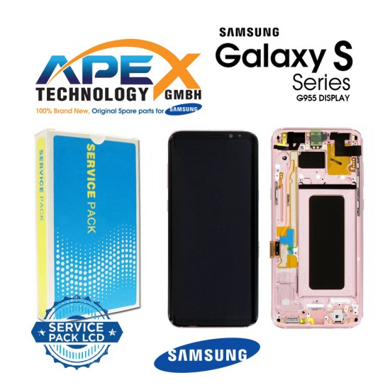 Samsung Galaxy S8 Plus (SM-G955F) Display module LCD / Screen + Touch Pink GH97-20470E OR GH97-20564E OR GH97-20565E GH97-20469E