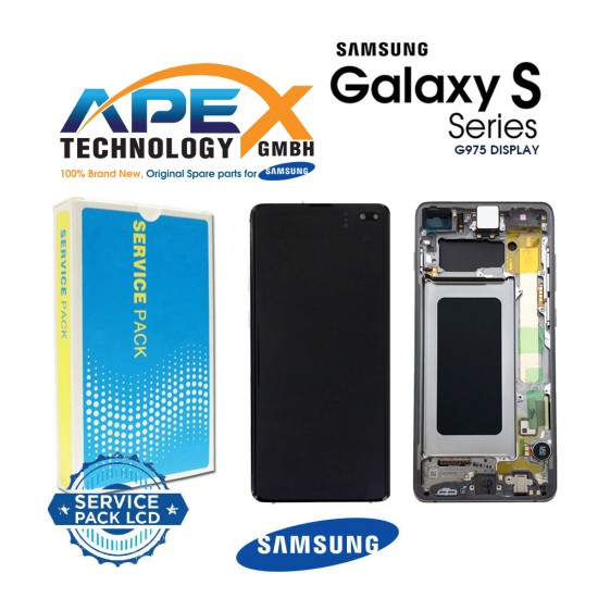 Samsung Galaxy S10 Plus (SM-G975F) Display module LCD / Screen + Touch Prism Black / Ceramic Black GH82-18849A OR GH82-18834A OR GH82-18857A