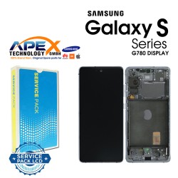 Samsung Galaxy G780/G781 (S20 FE 4G/5G 2020) Display module LCD / Screen + Touch - Cloud White - GH82-24220B OR GH82-24219B OR GH82-31328B OR GH82-31329B