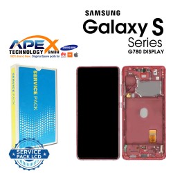 Samsung Galaxy G780/G781 (S20 FE 4G/5G 2020) Display module LCD / Screen + Touch - Cloud Red - GH82-24220E OR GH82-24219E OR GH82-31328E OR GH82-31329E