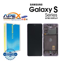 Samsung Galaxy G780/G781 (S20 FE 4G/5G 2020) Display module LCD / Screen + Touch - Cloud Lavender - GH82-24220C OR GH82-24219C OR GH82-31328C OR GH82-31329C