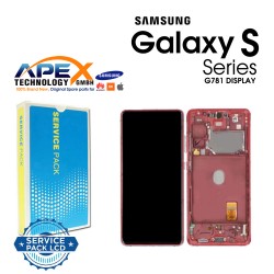 Samsung SM-G781 Galaxy S20 FE 5G Display module LCD / Screen + Touch - Cloud Red - GH82-24214E OR GH82-24215E