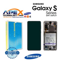 Samsung SM-G991 Galaxy S21 5G Display module LCD / Screen + Touch Phantom Silver  + Btry GH82-24718A OR GH82-24716A 