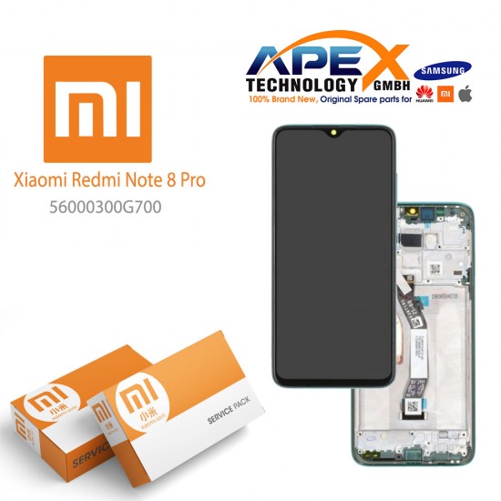 Xiaomi Redmi Note 8 Pro (M1906G7I M1906G7G) Display module LCD / Screen + Touch Green 56000400G700 OR 56000C00G700