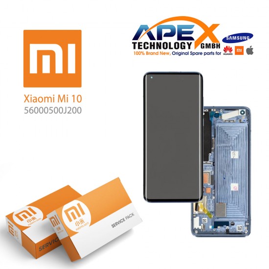 Xiaomi Mi 10 Lite 5G (2020) AURORA BLUE LCD / Screen + Touch Green (Service Pack) 56000300J900       
