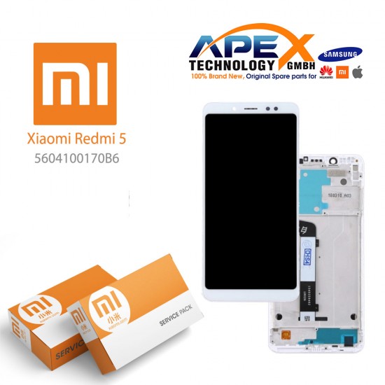 Xiaomi Redmi 5 Display module LCD / Screen + Touch White (Service Pack) 5604100170B6
