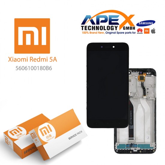 Xiaomi Redmi 5A Display module LCD / Screen + Touch (Service Pack) Black 5606100180B6