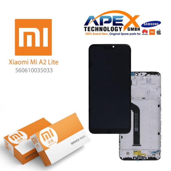 Xiaomi Mi A2 Lite, Redmi 6 Pro Display module LCD / Screen + Touch (Service Pack) Black 560610035033
