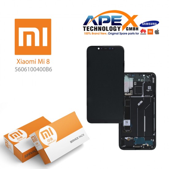 Xiaomi Mi 8 Display module LCD / Screen + Touch Black (Service Pack) 5606100400B6