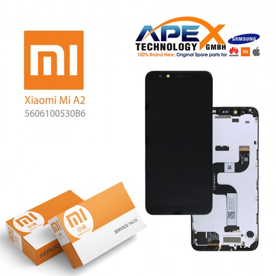 Xiaomi Mi A2 (Mi 6X) Display module LCD / Screen + Touch Black (Service Pack) 5606100530B6