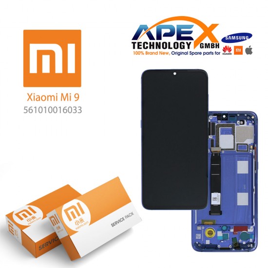 Xiaomi Mi 9 (M1902F1G) Display module LCD / Screen + Touch Ocean Blue (Service Pack) 561010016033