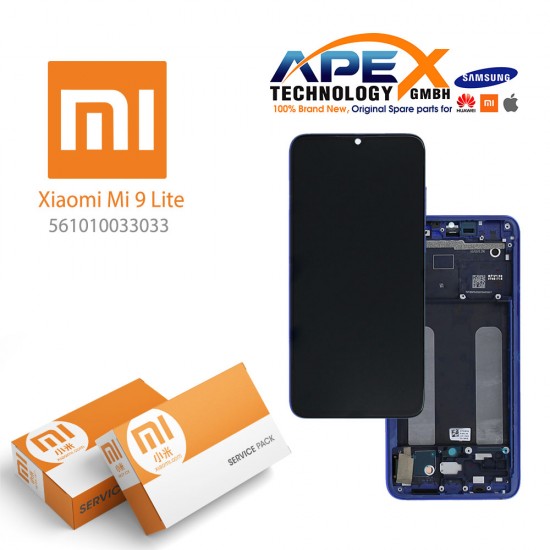 Xiaomi Mi 9 Lite 2019 Display module LCD / Screen + Touch Blue 561010033033 OR 5600040F3B00