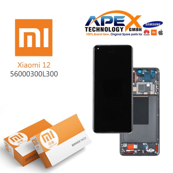  Xiaomi 12/ 12S / 12X (5G) (2022) Display module LCD / Screen + Touch Black 56000300L300 OR 56000900L300