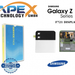Samsung Galaxy Z Flip 4 5G 2022 (SM-F721) White / Silver  Outer Display module LCD / Screen + Touch GH97-27947F